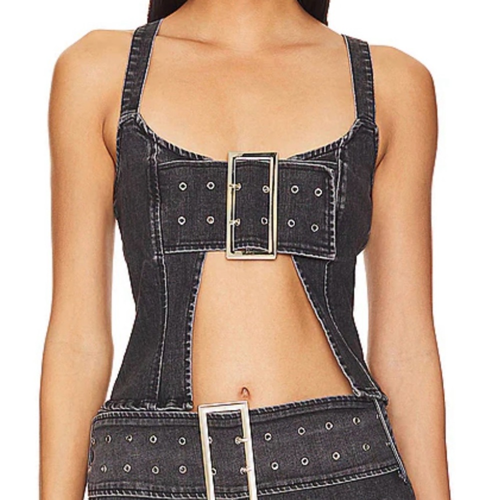 Stylish Black Denim Women's Top